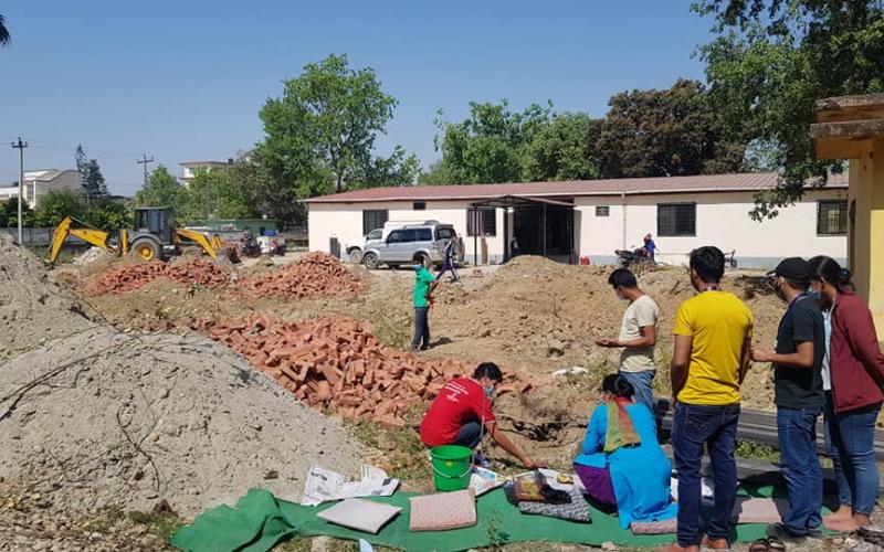 ५० शैयाको कोरोना अस्पतालको शिलान्यास