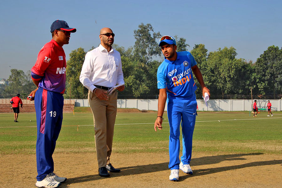 पहिलो खेलमा नेपाल भारतसँग पराजित