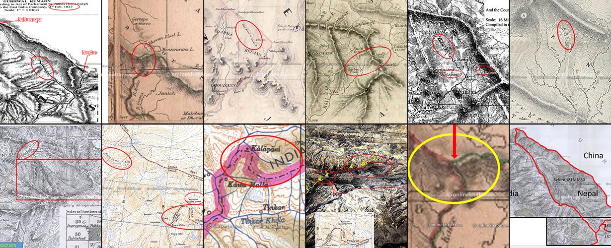 १२ नक्सामा हेर्नुहोस् कालापानीमा भारतले गरेको सीमा अतिक्रमण