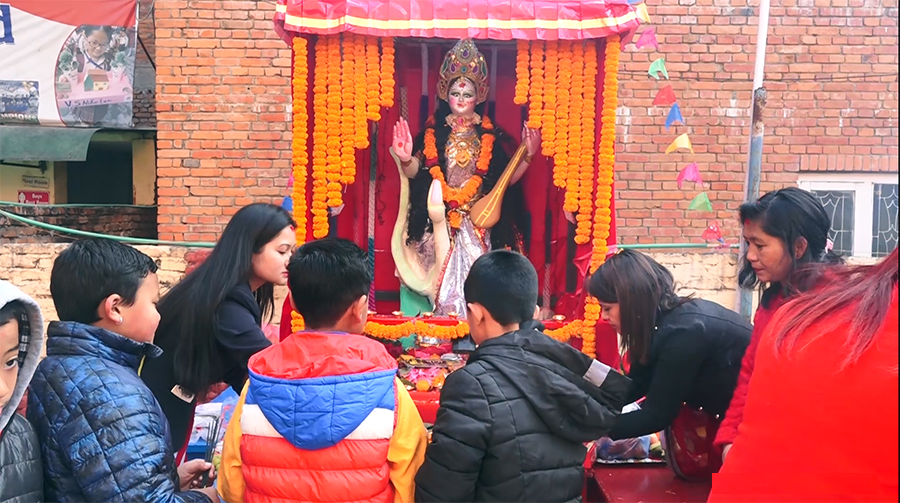 आज श्रीपञ्चमी, सरस्वतीको पूजा गरेर मनाइँदै