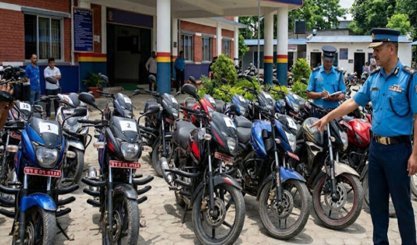 १७ लाख मुल्य बराबरका १५ वटा चोरीका मोटरसाइकल बरामद