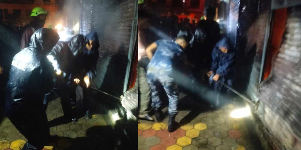 धनगढीमा भीषण आगलागी आठवटा सटरमा क्षति