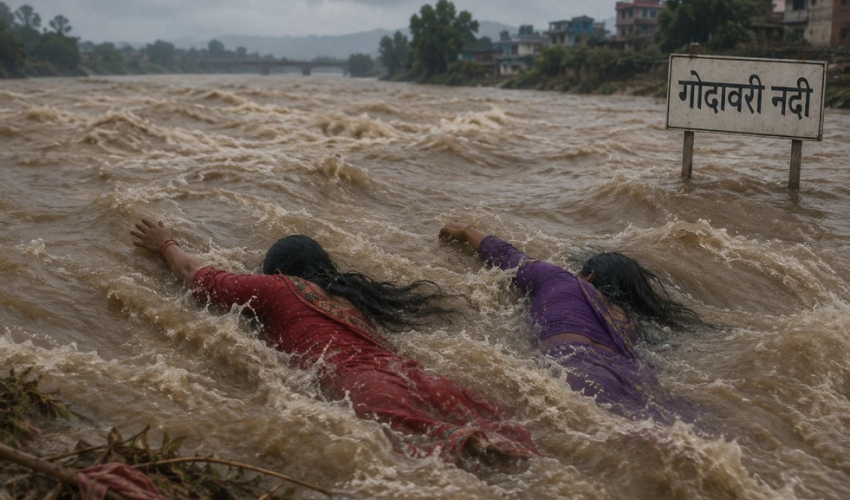 गोदावरी नदीको बाढीमा बगेर दुई महिलाको मृत्यु