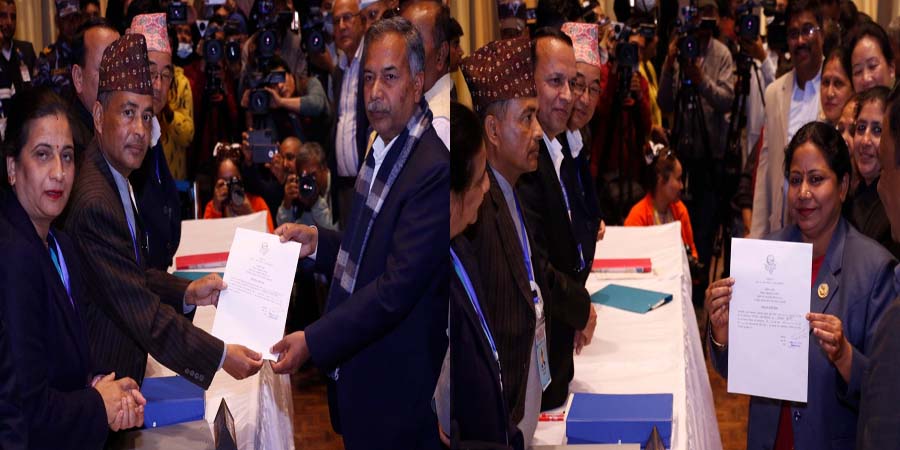 जसपाबाट उपराष्ट्रपतिमा प्रमिला र रामसहायको उम्मेदवारी