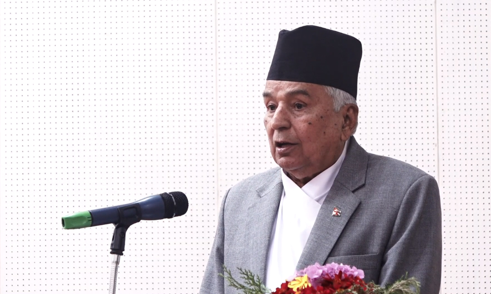 राष्ट्रपतिको अपील  - संविधानको दायरामा रही निकास दिन हर प्रयास भइरहेको छ, संयमतापूर्वक सहयोग गरौं