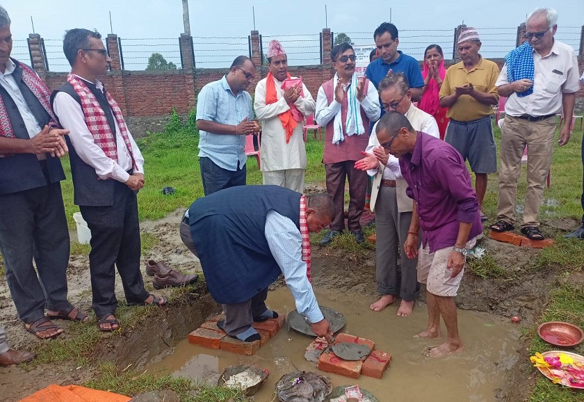 पूर्वमन्त्री श्रेष्ठद्वारा आँखा अस्पताल शिलान्यास