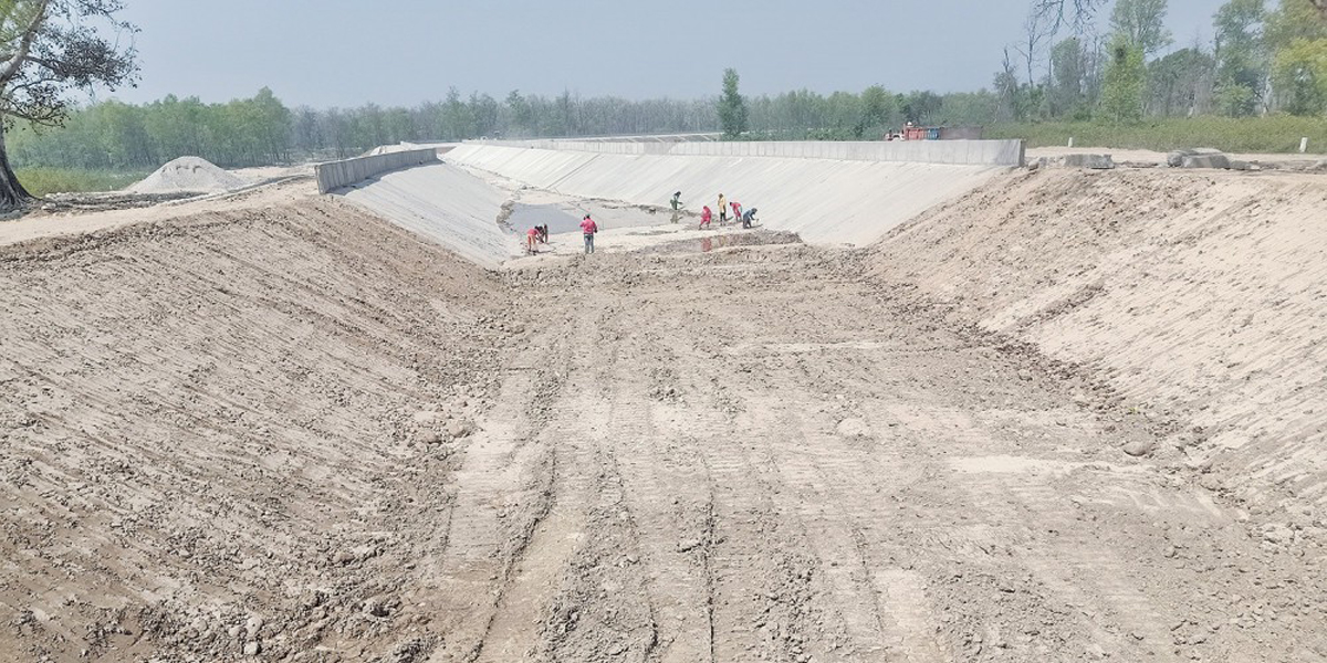 महाकाली सिँचाइ आयोजनाको मूल नहरमा पानी सञ्चालनको तयारी